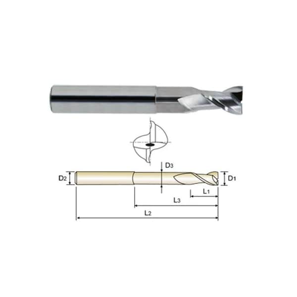 Yg-1 Tool 2 Flute 37 Degree Helix Extended Neck Alu-Power 39907 - main
